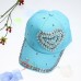  Baseball Cap Full Crystal Flower Denim Bling Rhinestone Snapback Cap   eb-11281589